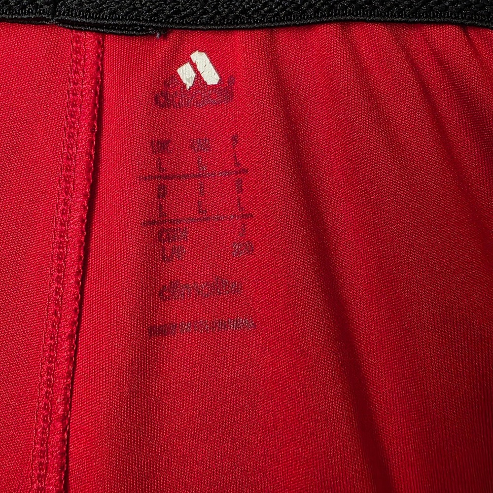 Adidas Basketball Shorts Mens Large Red Climalite Athletic Gym Training Piping - Picture 6 of 12